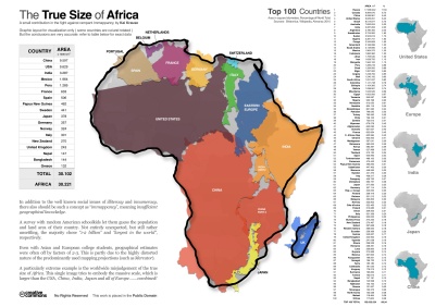 Africa is bigger than the US, China, India and Europe combined!